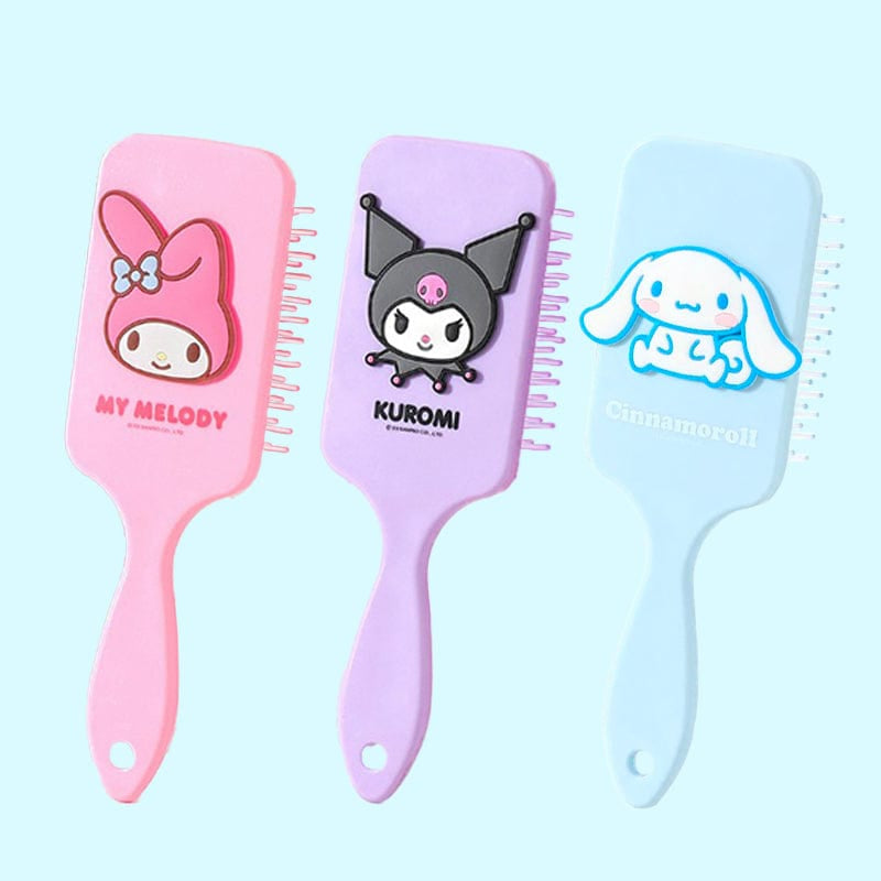 Banzai Living My Melody, Kuromi & Cinnamoroll Hair Brushes Kawaii Gifts