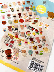 BCmini 37799 Bebe Bear Gel Stickers Kawaii Gifts