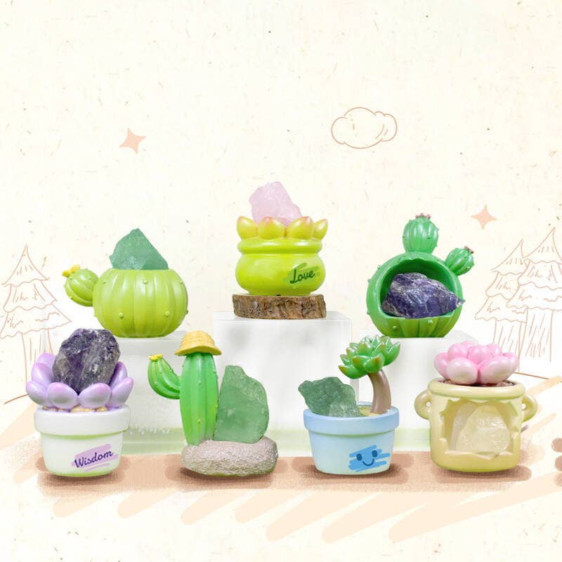 BCmini Cactus & Succulent Crystal Blind Box Kawaii Gifts