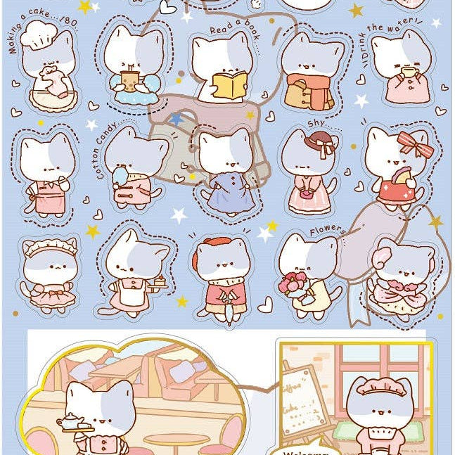 BCmini Cat Comics Nekoni Stickers Kawaii Gifts