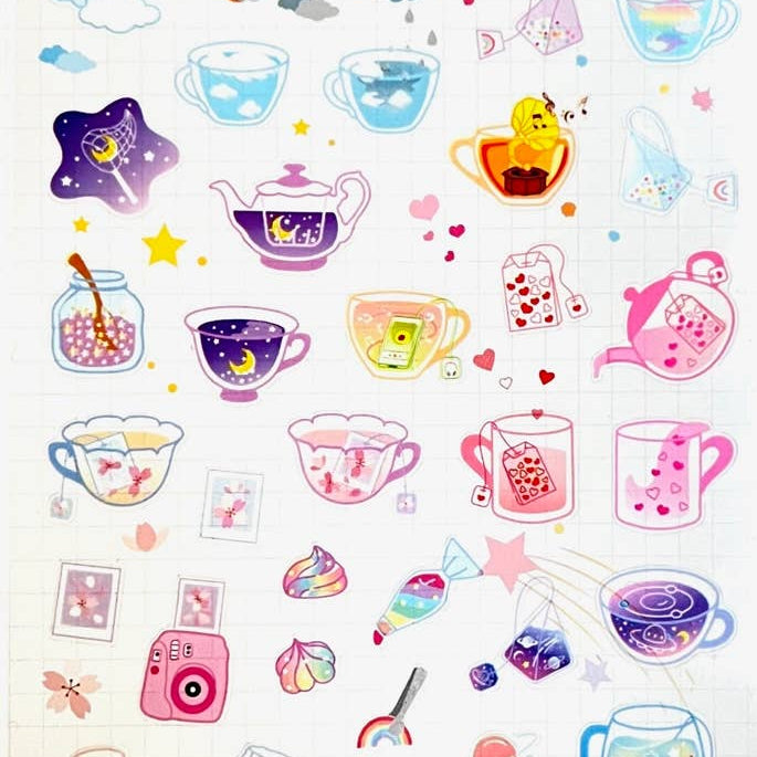 BCmini CRYSTAL CAFE STICKERS Kawaii Gifts