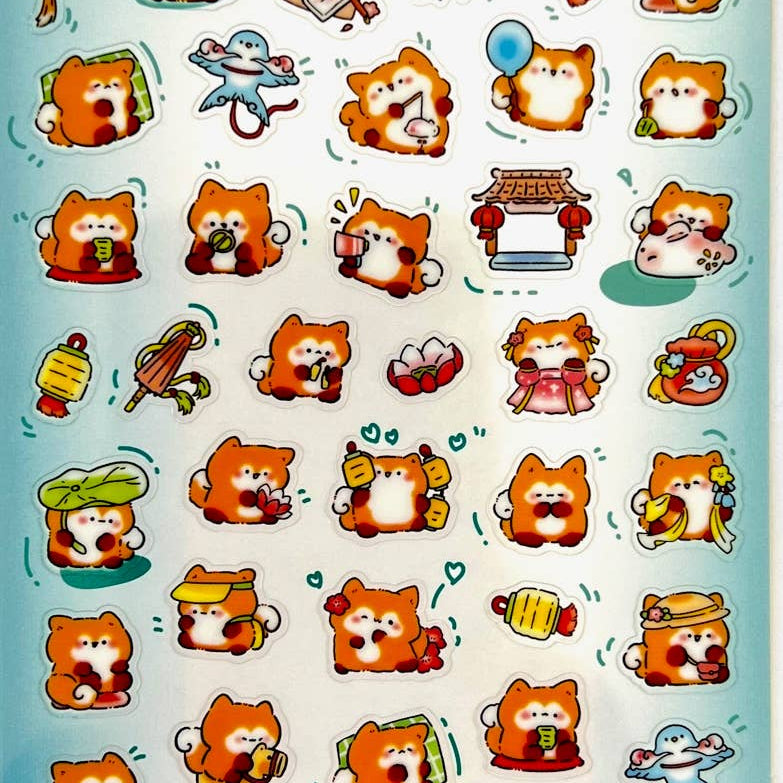 BCmini FOX PARTY STICKERS Kawaii Gifts