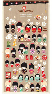 BCmini Kokeshi Stickers Kawaii Gifts