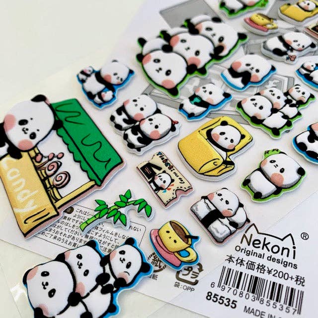 BCmini Panda Puffy Stickers Kawaii Gifts