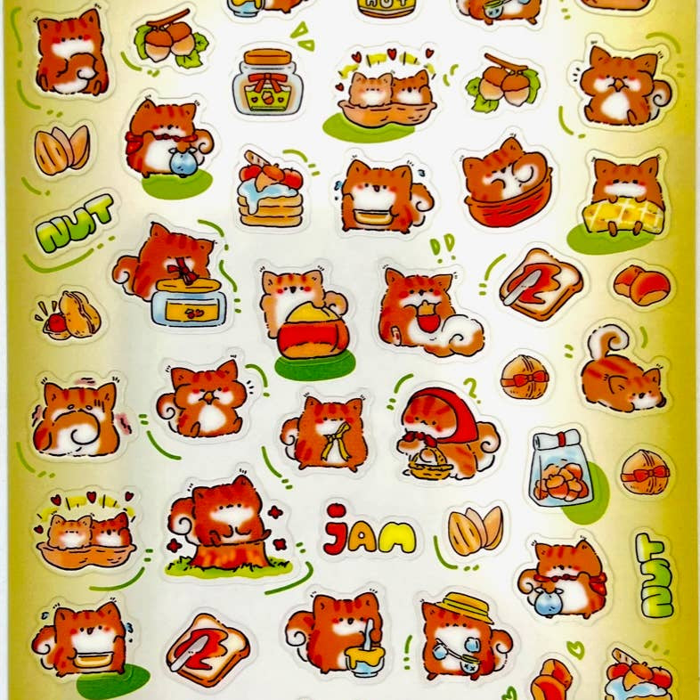 BCmini SQUIRREL PARTY STICKERS Kawaii Gifts