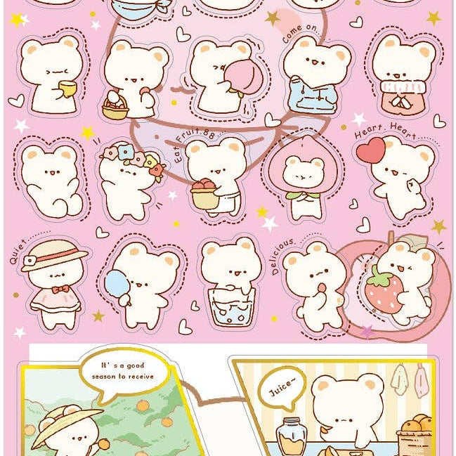 BCmini Bear Comics Nekoni Stickers Kawaii Gifts