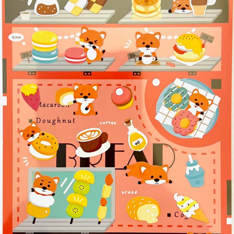 BCmini FOX DESSERT SHOP STICKERS Kawaii Gifts
