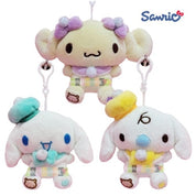 BeeCrazee Cinnamoroll Trio 5" Plush Backpack Clips: Cinnamoroll, Milk, Espresso Kawaii Gifts