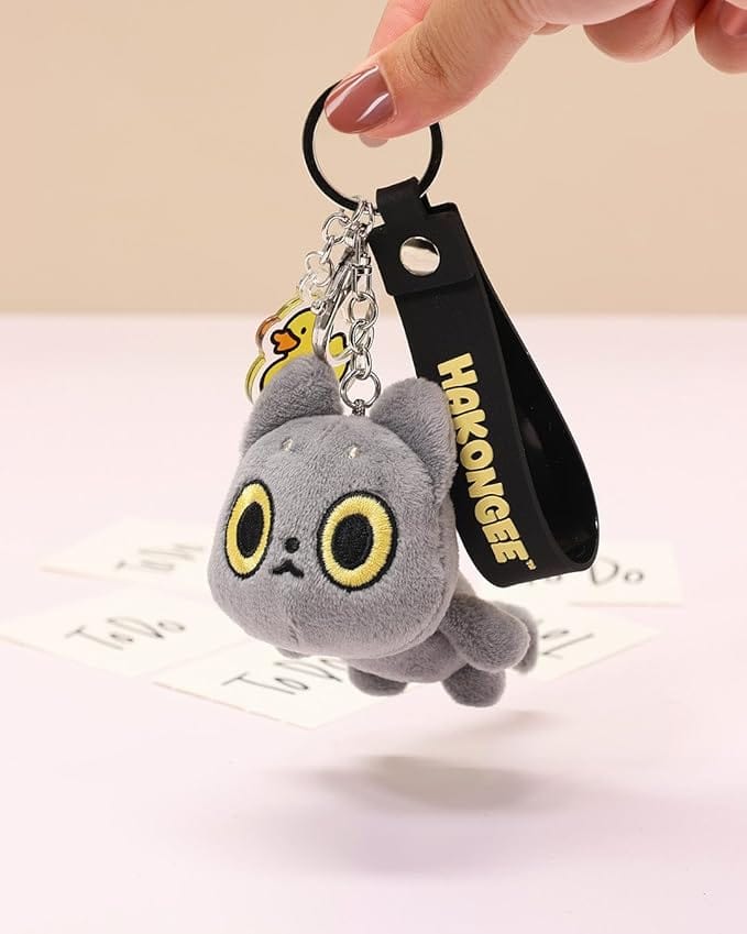 BeeCrazee Hakongee 3" Plushie Keychains with Posable Tails Kawaii Gifts