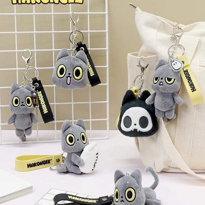 BeeCrazee Hakongee 3" Plushie Keychains with Posable Tails Kawaii Gifts