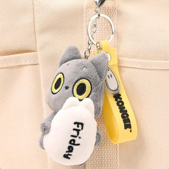 BeeCrazee Hakongee 3" Plushie Keychains with Posable Tails Sitty Friday Kawaii Gifts 810043606165