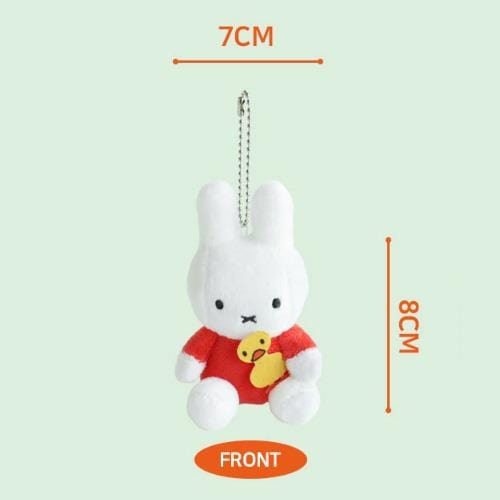 BeeCrazee Miffy 4.5" Plushie Mascot Keychain Animal Series Orange with Duck Kawaii Gifts 8809644508840