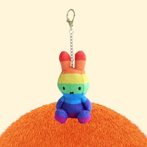 BeeCrazee Miffy Amazing Colorful 4.5" Plushie Mascot Keychains Rainbow Kawaii Gifts 8800305760539