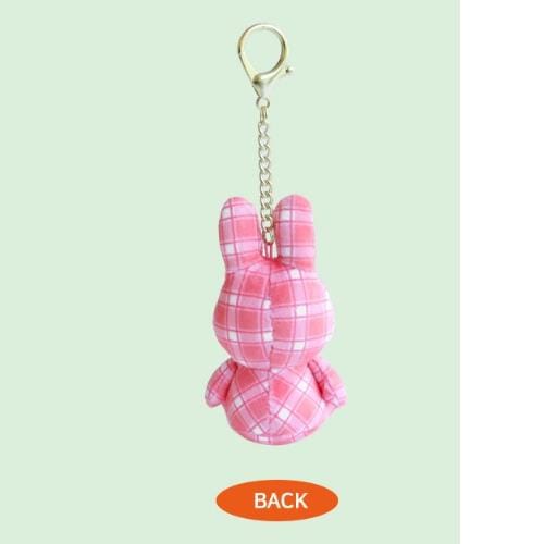 BeeCrazee Miffy Pink Plaid Plushies Kawaii Gifts