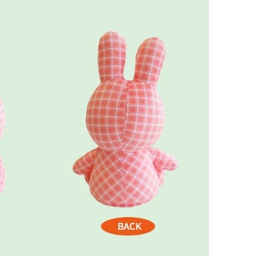BeeCrazee Miffy Pink Plaid Plushies Kawaii Gifts