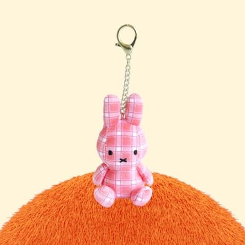 BeeCrazee Miffy Pink Plaid Plushies 5" Kawaii Gifts 8800305760546