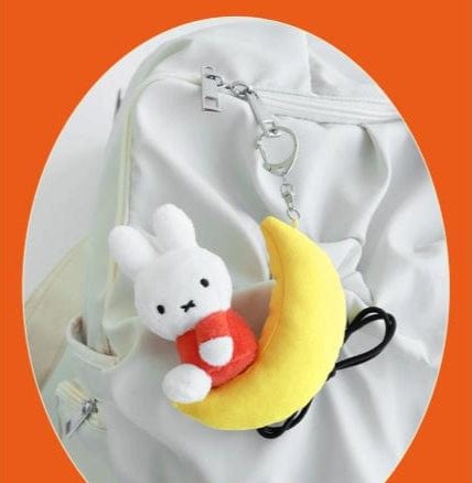 BeeCrazee Miffy Sweet Dreams 5.5" Plushie Mascot Keychains Crescent Moon Kawaii Gifts 8809644509236