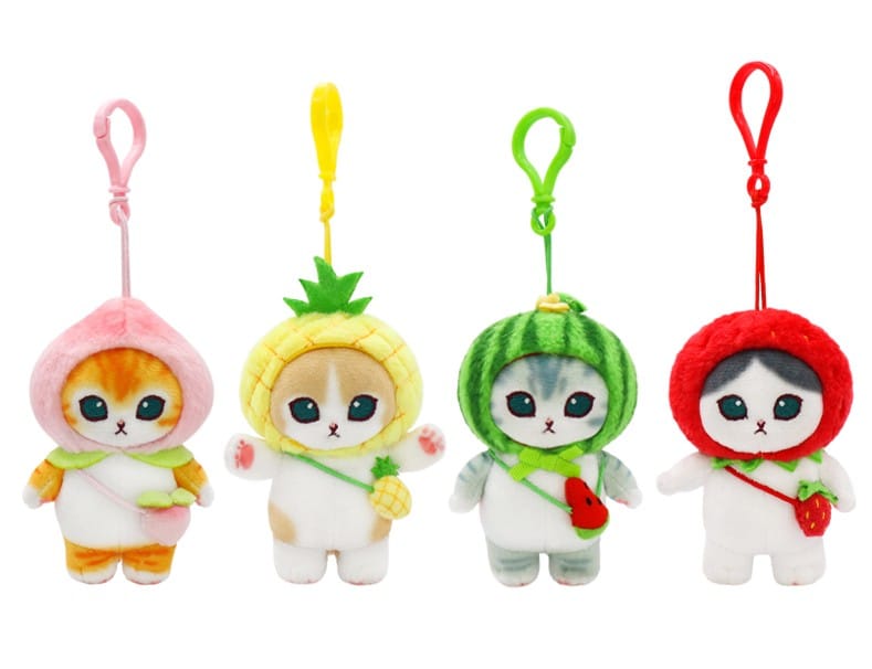 BeeCrazee Mofusand Cat Fruits 3.5" Plush Mascot Bag Charms Kawaii Gifts