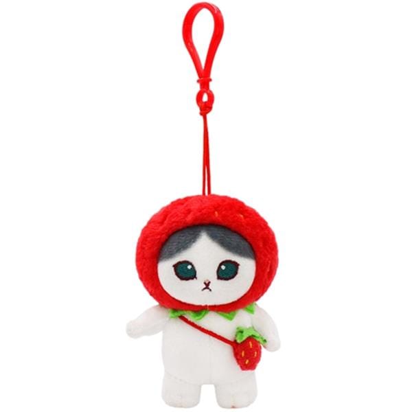 BeeCrazee Mofusand Cat Fruits 3.5" Plush Mascot Bag Charms Strawberry Kawaii Gifts 8800293870104
