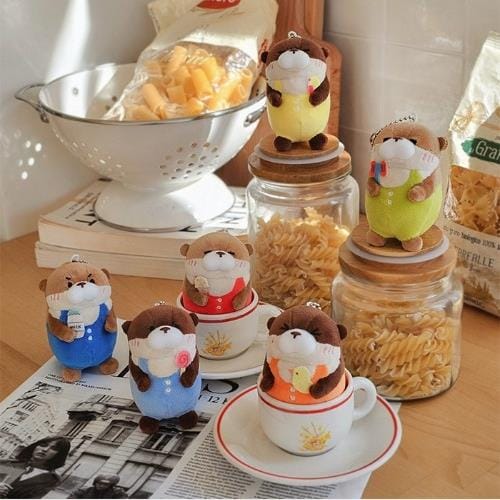 BeeCrazee Uso Uso Chan Cute Otter 3" Surprise Plushy Keychains Kawaii Gifts 8809819173651