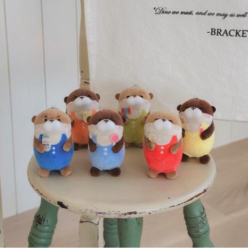 BeeCrazee Uso Uso Chan Cute Otter 3" Surprise Plushy Keychains Kawaii Gifts 8809819173651