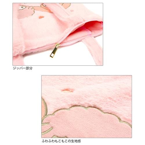 BeeCrazee Sanrio 15" Fluffy Tote Bags with Zippers: Cinnamoroll, Kuromi, My Melody & Hello Kitty My Melody Kawaii Gifts 4990270145517