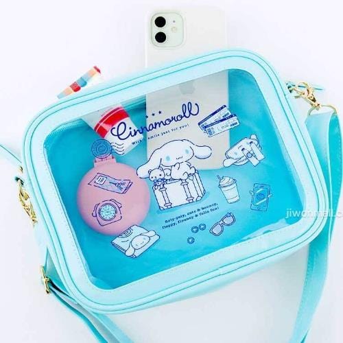 BeeCrazee Sanrio Clear Crossbody Bags: Cinnamoroll & All Stars Kawaii Gifts