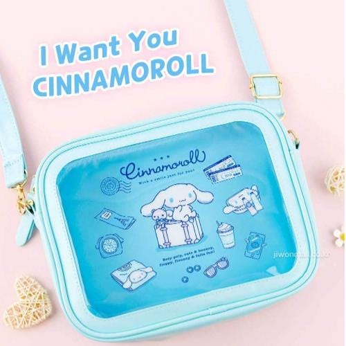 BeeCrazee Sanrio Clear Crossbody Bags: Cinnamoroll & All Stars Cinnamoroll Kawaii Gifts 8809955832788