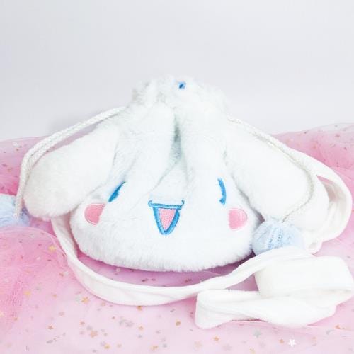 BeeCrazee Sanrio Friends Plushy Face Crossbody Bag: Cinnamoroll, Hello Kitty, Kuromi, My Melody Kawaii Gifts