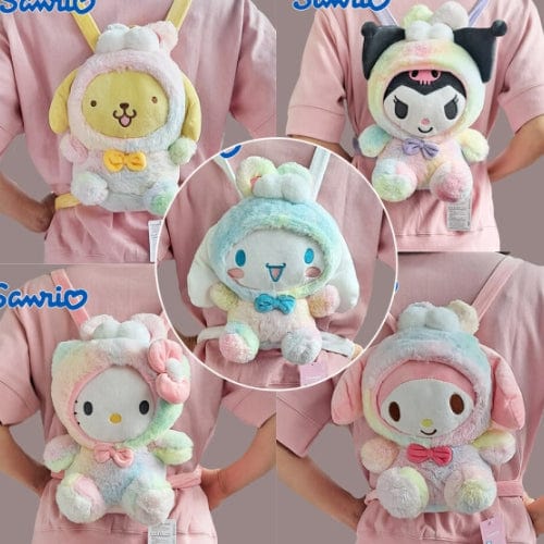 hello kitty cinnamoroll backpack Sanrio Rainbow Plush Backpack Cinnamoroll