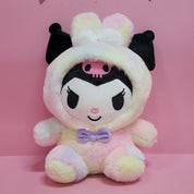 BeeCrazee Sanrio Rainbow Plushy 10" Backpacks: Cinnamoroll, Hello Kitty, My Melody & Kuromi Kuromi Kawaii Gifts 8809571505561