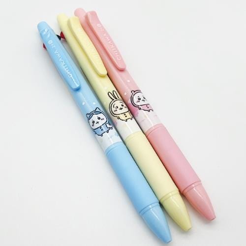 BeeCrazee Chiikawa 2+1 Combo Writers: Mechanical Pencil + 2 Color Pens Kawaii Gifts 8802035130330