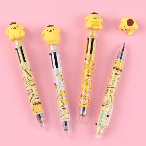 BeeCrazee Pompompurin Mascot 6-Color Mechanical Pens Kawaii Gifts 8809953242855