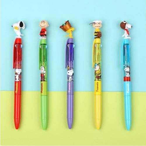 BeeCrazee Snoopy 3-Color Ballpoint Pens With Mascots Kawaii Gifts 8809854910273