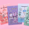 BeeCrazee Cinnamoroll's & Kuromi's Room Plastic File Folders Kawaii Gifts
