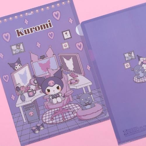 BeeCrazee Cinnamoroll's & Kuromi's Room Plastic File Folders Kuromi Kawaii Gifts 8809953240417