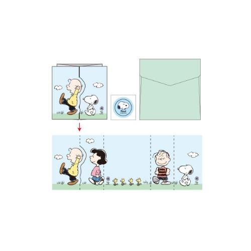 BeeCrazee Peanuts Snoopy Small Greeting Cards with Seal Stickers B Kawaii Gifts 8809973111995