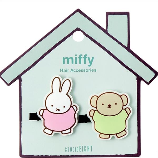 BeeCrazee Miffy Acrylic Hair Clips 2-Piece Sets Boris and Miffy Kawaii Gifts 8804224271305