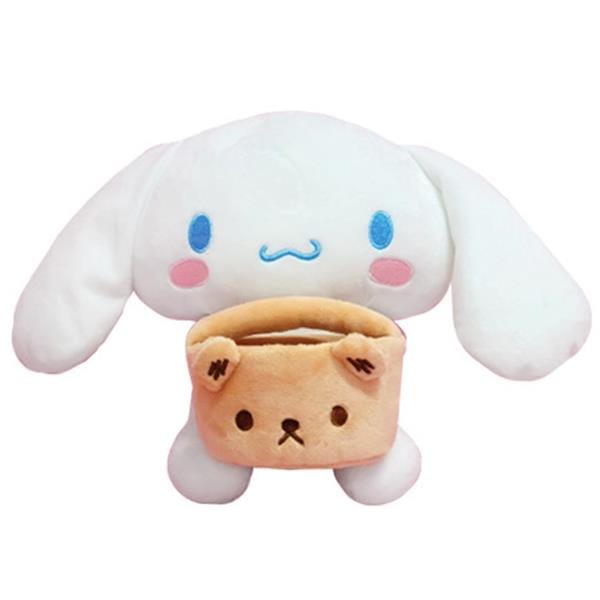 BeeCrazee Sanrio Friends With Basket 10" Plushies: Hello Kitty,  Cinnamoroll, My Melody, Kuromi Kawaii Gifts