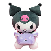 BeeCrazee Sanrio Friends With Basket 10" Plushies: Hello Kitty,  Cinnamoroll, My Melody, Kuromi Kuromi Kawaii Gifts 8809571507879