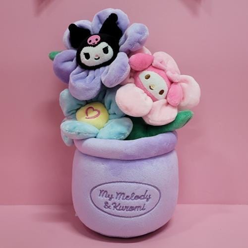 BeeCrazee Sanrio My Melody & Kuromi Flower Pot Plush Kawaii Gifts 8809571506476