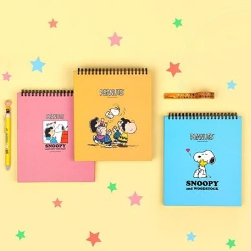 BeeCrazee Peanuts Snoopy Top Bound Grid Notebooks Surprise Pick Kawaii Gifts 8809544690843