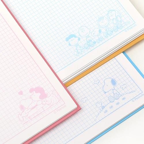 BeeCrazee Peanuts Snoopy Top Bound Grid Notebooks Surprise Pick Kawaii Gifts 8809544690843