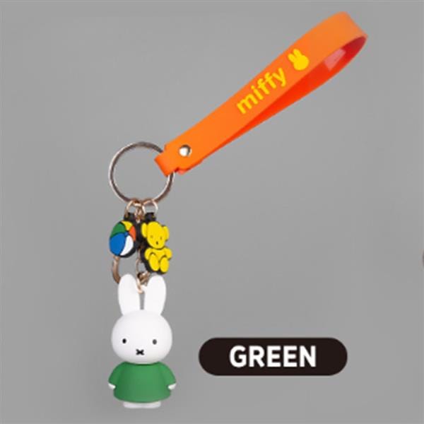 BeeCrazee Miffy Mascot Figure Keychains with Strap Kawaii Gifts