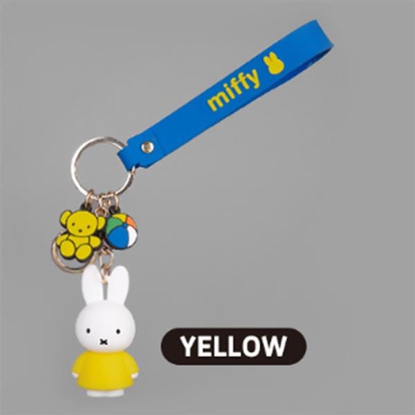 BeeCrazee Miffy Mascot Figure Keychains with Strap Kawaii Gifts