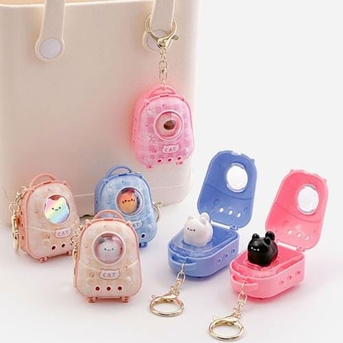 BeeCrazee Mini Cat Spaceship Backpack Keychain Blind Box Kawaii Gifts 8800251417730