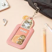BeeCrazee Mofusand ID & K-Pop Photo Card Holders with Keychains Hotteok Kawaii Gifts 8804224287320