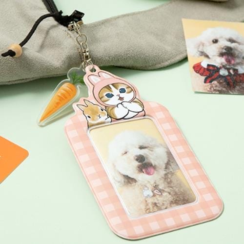 BeeCrazee Mofusand ID & K-Pop Photo Card Holders with Keychains Rabbit Kawaii Gifts 8804224287900