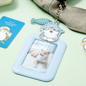 BeeCrazee Mofusand ID & K-Pop Photo Card Holders with Keychains Shark Kawaii Gifts 8804224287894