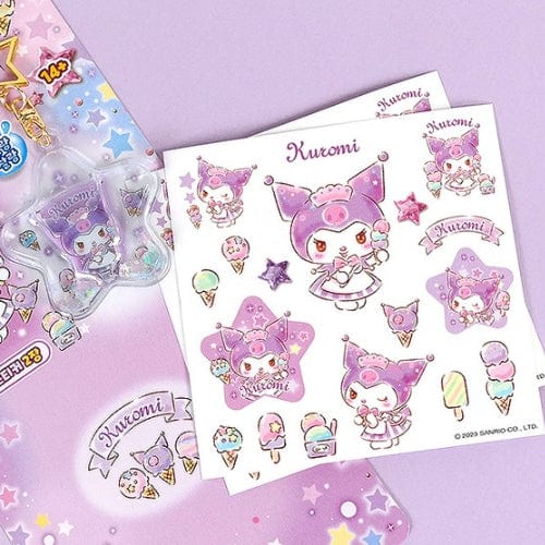 BeeCrazee Sanrio Friends Stickers & Water Star Keychain Sets: CInnamoroll, Kuromi, My Melody Kawaii Gifts